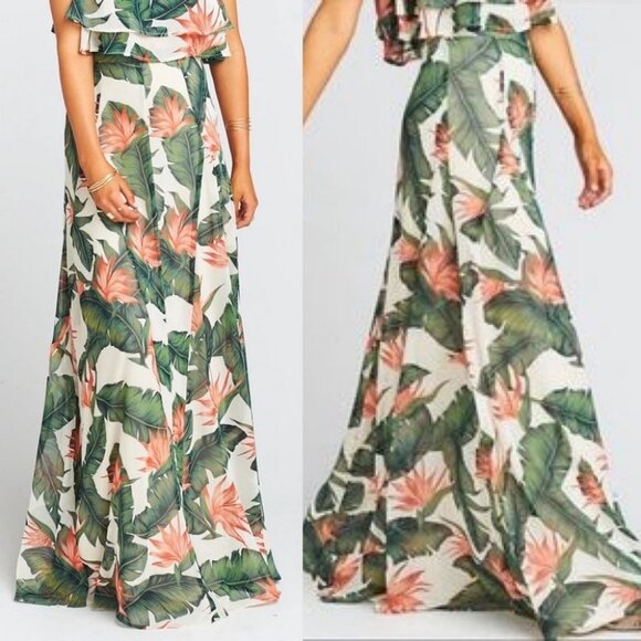 NWT Show Me Your Mumu Princess Ariel Maxi Skirt Tropical Floral New Bohemian XXS - Picture 2 of 14